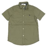 Khaki košile s výšivkou H&M