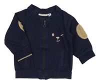 Tmavomodrá propínací mikina s čumákem