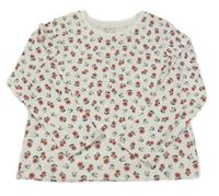 Smetanové květované triko Primark