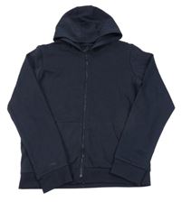 Tmavomodrá propínací mikina s kapucí George