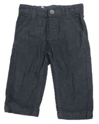 Tmavošedé manšestrové kalhoty