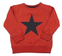 Červená mikina s hvězdou Next