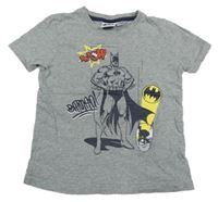 Šedé melírované tričko s Batmanem DC Comics