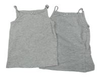 2x šedá melírovaná košilka H&M