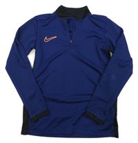 Tmavomodré sportovní funkční mikinotriko s logem Nike