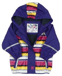 Fialovo-barevná nepromokavá jarní bunda s kapucí Lupilu