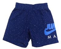 Tmavomodré vzorované teplákové kraťasy s logem Air Jordan