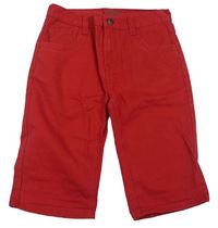 Červené plátěné slim kraťasy Denim Co.