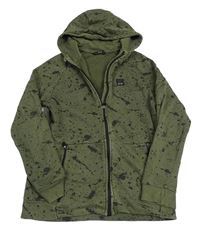 Khaki flekatá propínací mikina s kapucí George