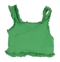 Zelený žebrovaný crop top zn. Matalan