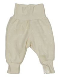 Smetanové fleecové tepláky H&M