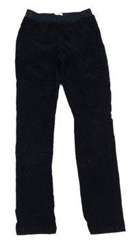 Tmavomodré elastické manšestráky 