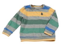 Šedo-zeleno-oranžová pruhovaná mikina Nutmeg