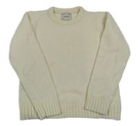 Smetanový žinylkový svetr 