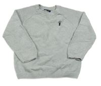 Šedý svetr s výšivkou Next