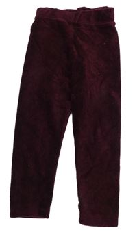 Švestkové sametové legíny 