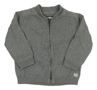 Šedý propínací svetr Zara