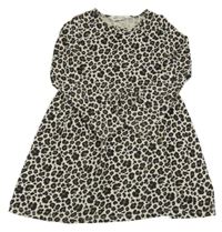 Béžovo-černé leopardí šaty H&M