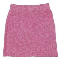 Růžová melírovaná pletená sukně Primark