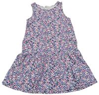 Barevné květované bavlněné šaty H&M