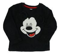 Černá plyšová mikina s Mickeym zn. Primark