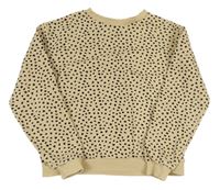 Béžovo-černá puntíkatá mikina H&M