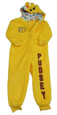 Žlutá plyšová kombinéza s kapucí - Pudsey George
