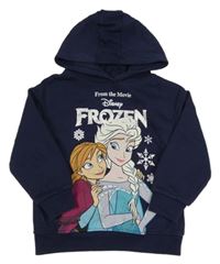 Tmavomodrá mikina s kapucí - Frozen Disney