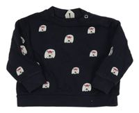 Tmavomodrá mikina s medvídky 