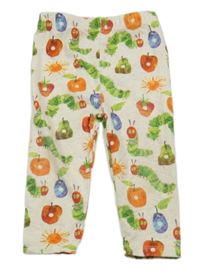 Béžové legíny s housenkou a ovocem Tu