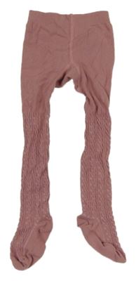 Růžové vzorované punčocháče C&A