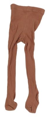 Starorůžové žebrované punčocháče ZEEMAN 