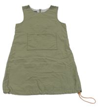 Khaki šusťákové podšité šaty s logem Marc O´Polo