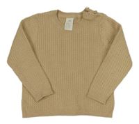Béžový žebrovaný svetr H&M