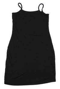 Černé žebrované šaty Shein