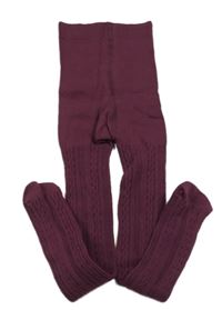 Fialové vzorované punčocháče