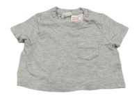 Světlešedé melírované tričko H&M