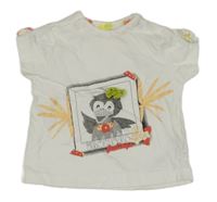 Bílé tričko s papouškem Ergee