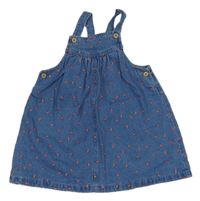 Tmavomodré riflové laclové šaty se srdíčky Tu