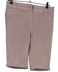 Dámské starorůžové capri rifle Denim