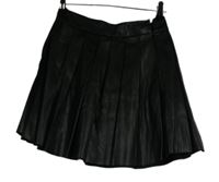 Dámská černá koženková skládaná sukně Primark 