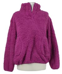 Nové - Dámská purpurová huňatá mikina Next 