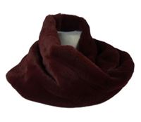 Dámský vínový kožešinový nákrčník Primark 