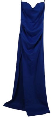 Dámské safírové korzetové dlouhé plesové těhotenské šaty 