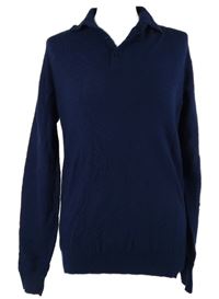 Pánský tmavomodrý svetr s límečkem Reiss 