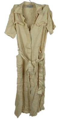 Dámský béžový culottes kalhotový overal s páskem Red Herring