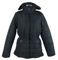 Nové - Dámská černá šusťáková zimní bunda s ukrývací kapucí M&S