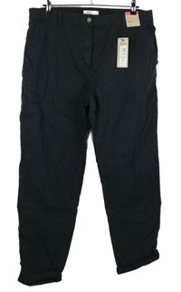 Nové - Dámské tmavomodré plátěné chino kalhoty M&S