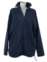 Pánská tmavomodrá fleecová propínací mikina Fruit of the Loom 