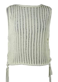 Dámský smetanový háčkovaný crop top H&M